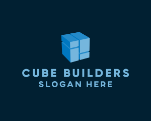 Blue Cyber Cube logo