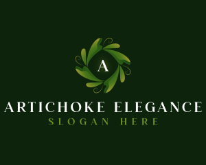 Elegant Organic Leaf logo design