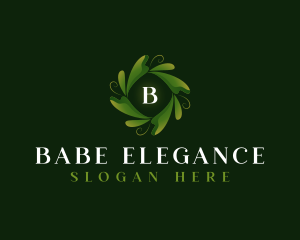 Elegant Organic Leaf logo design