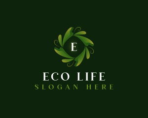 Elegant Organic Leaf logo design