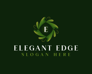 Elegant Organic Leaf logo design