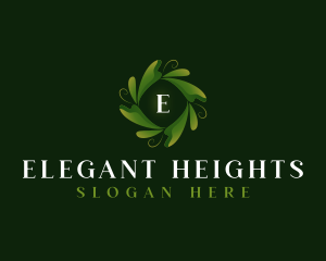 Elegant Organic Leaf logo design