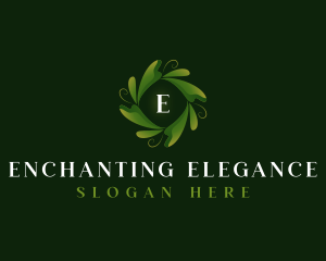 Elegant Organic Leaf logo design