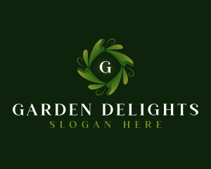 Elegant Organic Leaf logo design