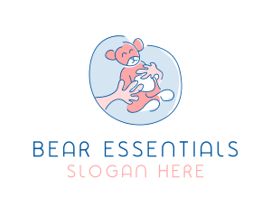 Hug Teddy Bear logo design