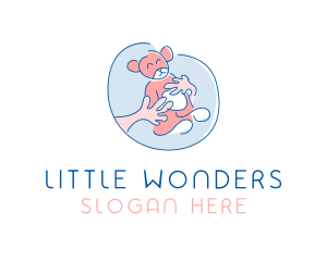 Hug Teddy Bear logo design