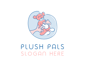 Hug Teddy Bear logo design