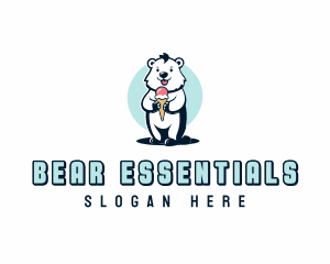 Gelato Polar Bear logo design