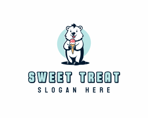 Gelato Polar Bear logo design