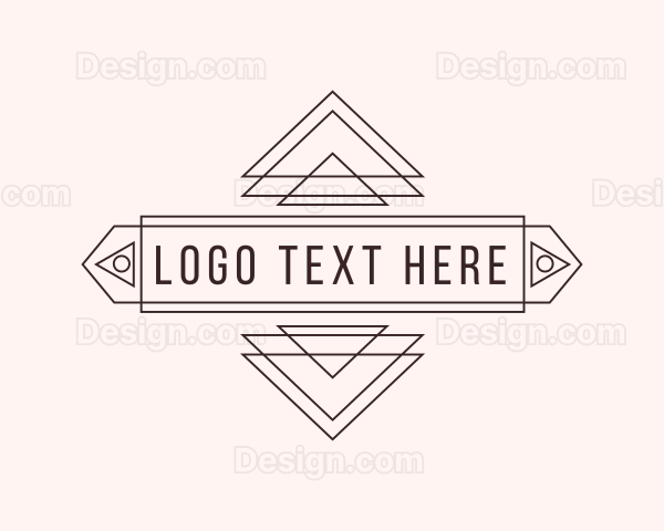 Hipster Geometric Signage Logo