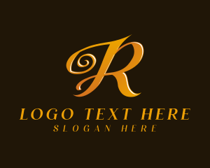 Luxury Fashion Letter R logo design