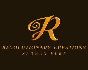 Luxury Fashion Letter R logo design