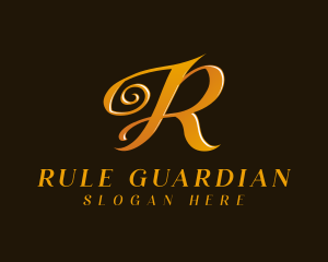 Luxury Fashion Letter R logo design