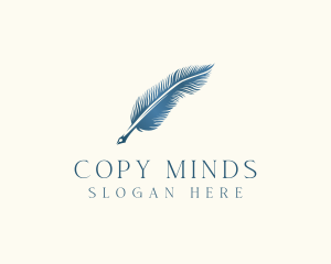 Elegant Feather Pen logo design