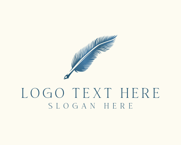 Elegant Feather Pen logo