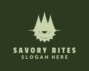 Tree Circular Saw Forest Logo