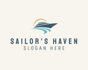 Sea Boat Cruise logo design