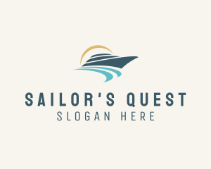 Sea Boat Cruise logo design