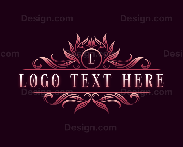 Crest Floral Decorative Logo