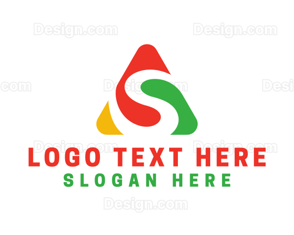Colorful Triangle S Logo