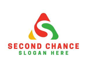 Colorful Triangle S logo design