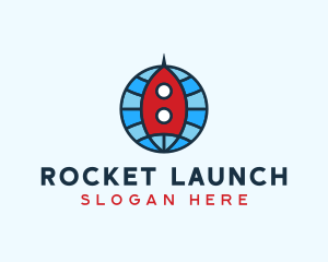 Global Rocket Expedition logo design