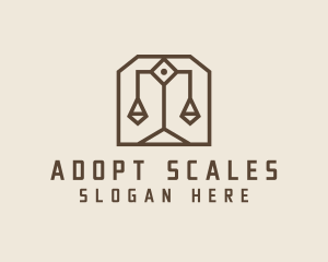 Notary Justice Scale  logo design