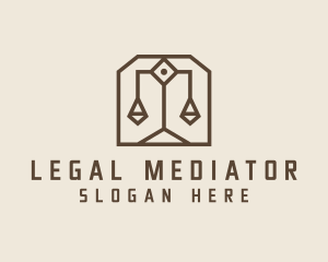 Notary Justice Scale  logo design