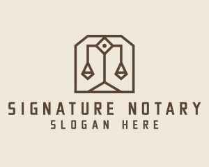 Notary Justice Scale  logo