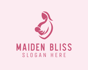 Child Mom Breastfeed logo design