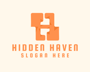 Orange Letter H logo design