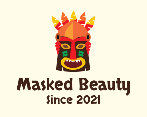 Tiki Tribal Mask logo design