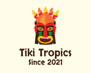 Tiki Tribal Mask logo design