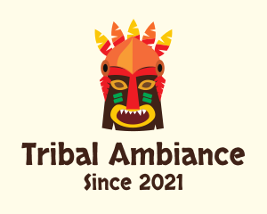 Tiki Tribal Mask logo design