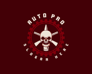 Skull Gun Bullet logo