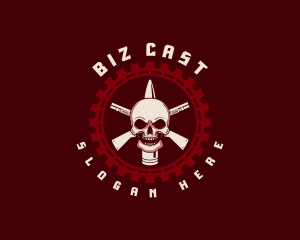 Skull Gun Bullet logo