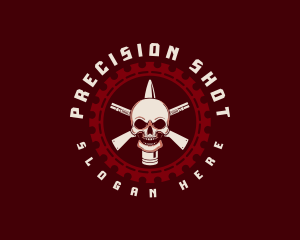 Skull Gun Bullet logo