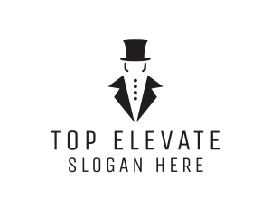 Top Hat Tuxedo Gentleman logo design