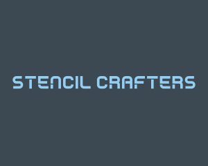 Blue Generic Stencil Wordmark logo