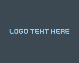 Edgy - Blue Generic Stencil Wordmark logo design