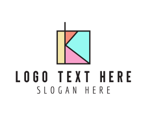 Artist Mosaic Letter K logo