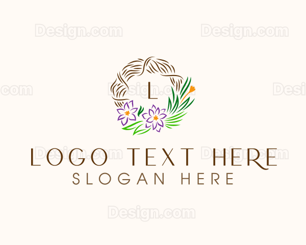 Floral Wreath Decor Logo