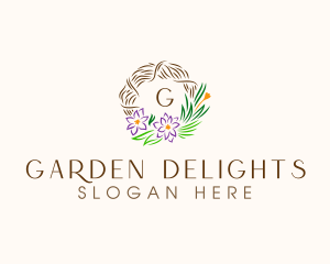 Floral Wreath Decor logo design