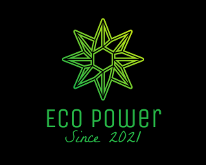 Green Environmental Star  logo design