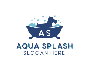 Dog Bath Pet Grooming logo design