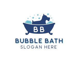 Dog Bath Pet Grooming logo design