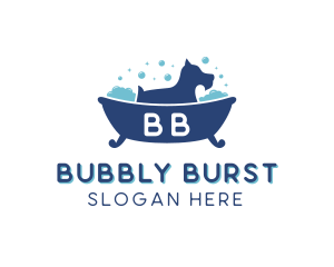 Dog Bath Pet Grooming logo design