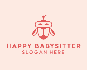 Happy Robot Cyborg logo design