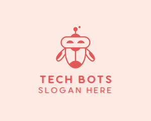 Happy Robot Cyborg logo design