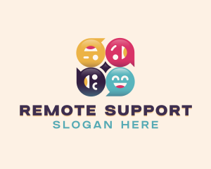 Team Support Emoji logo design